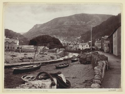 Lynmouth, el pueblo desde el muelle, 186094 de Francis Bedford