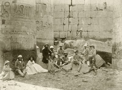 Fiesta del Príncipe de Gales en el Templo de Karnak, 1862 de Francis Bedford