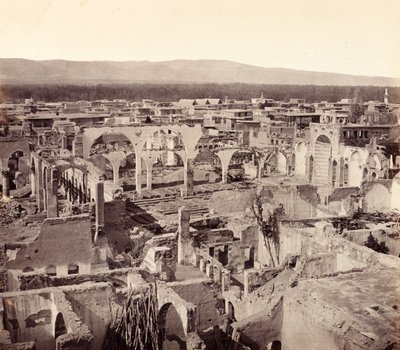 Ruinas del barrio cristiano, con los restos de la iglesia griega, Damasco de Francis Bedford
