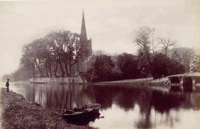 Iglesia de Stratford-on-Avon, desde el Avon, 1870s de Francis Bedford