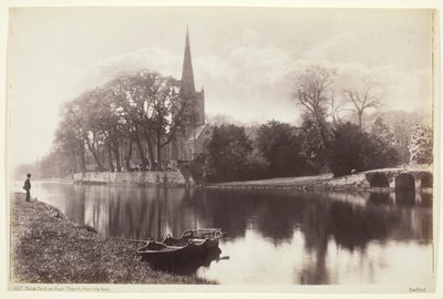 Stratford-on-Avon, Iglesia desde el Avon, 186094 de Francis Bedford