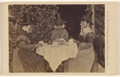 Grupo galés - Tres ancianas tomando el té, n.º 3 de Francis Bedford