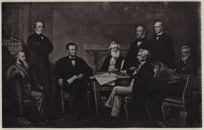 Primera lectura de la Proclamación de Emancipación de Abraham Lincoln de Francis Bicknell (after) Carpenter