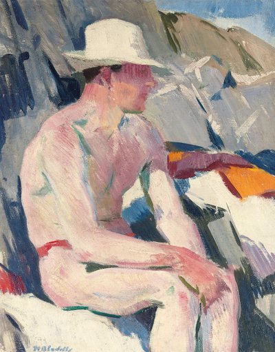 Bañista con sombrero blanco de Francis Campbell Boileau Cadell