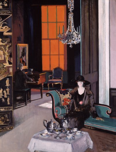 Interior: The Orange Blind, c.1928 (óleo sobre lienzo) de Francis Campbell Boileau Cadell