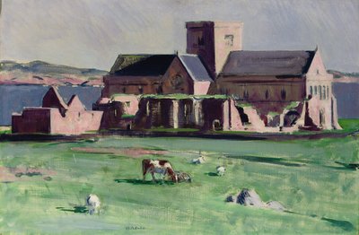 Abadía de Iona desde el noroeste de Francis Campbell Boileau Cadell