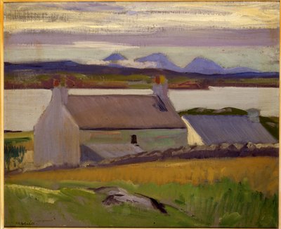 Anochecer, Iona, Paps de Jura al Fondo de Francis Campbell Boileau Cadell