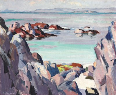Staffa y Rhum desde Iona de Francis Campbell Boileau Cadell