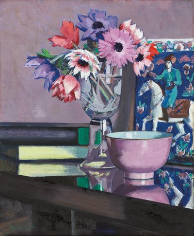 Naturaleza muerta con anémonas de Francis Campbell Boileau Cadell