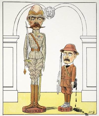 K, k, ilustración de El alfabeto de Struwwelpeter, verso de Harold Begbie (1871-1929) de Francis Carruthers Gould