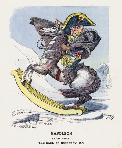Napoleón, Después de David, El Conde de Rosebery (litografía en color) de Francis Carruthers Gould