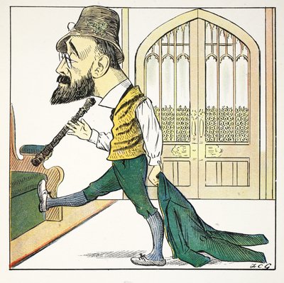 Strong T, ilustración de El alfabeto de Struwwelpeter, verso de Harold Begbie (1871-1929) de Francis Carruthers Gould