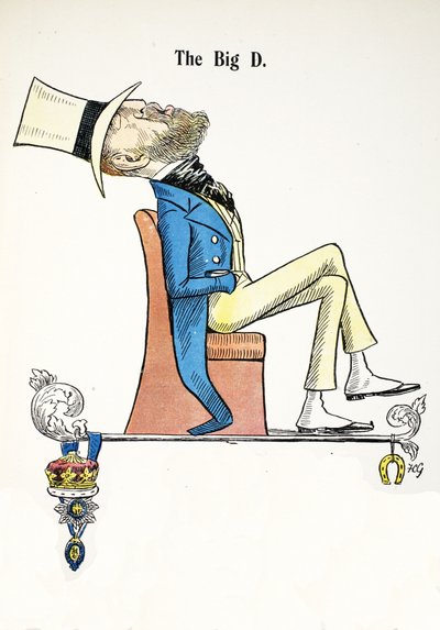 La Gran D, ilustración de El Alfabeto de Struwwelpeter, verso de Harold Begbie de Francis Carruthers Gould