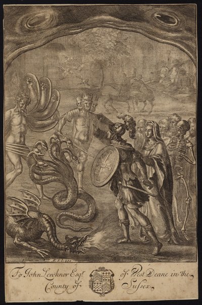 Eneas, Sibila, Centauros, Gerión, Briareo, Hidra, Quimera de Francis Cleyn