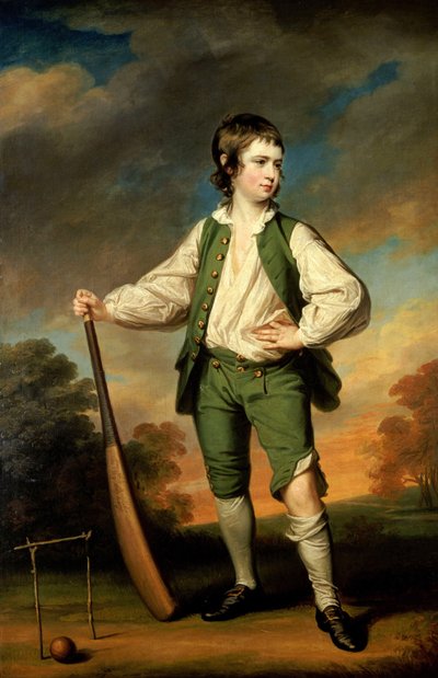 El Joven Jugador de Cricket - Retrato de Lewis Cage de Francis Cotes