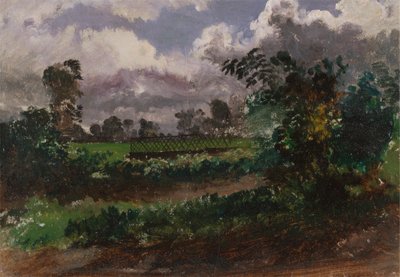 Vista del jardín del artista desde su casa en Exmouth, Devonshire de Francis Danby