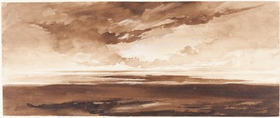 Panorama de la costa al atardecer de Francis Danby
