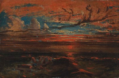 Atardecer en el mar tras una tormenta de Francis Danby