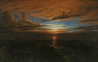 Puesta de sol en el mar después de una tormenta de Francis Danby