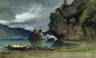 La aproximación de una tormenta en Liensfjord de Francis Danby
