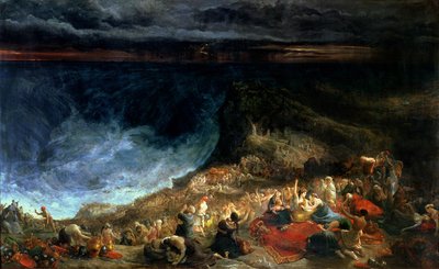 La Liberación de Israel - El Faraón y sus Huestes abrumados en el Mar Rojo, 1825 de Francis Danby