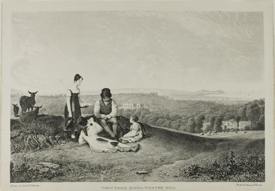 Vista desde Kings, Weston Hill, de Tres vistas, ilustrativas del paisaje de Bristol y sus alrededores de Francis Danby