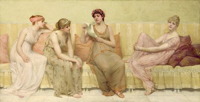 Leyendo la historia de Oenone de Francis Davis Millet