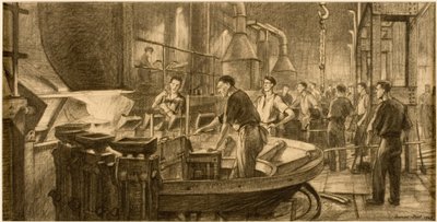 Verter el latón fundido de Francis Dodd