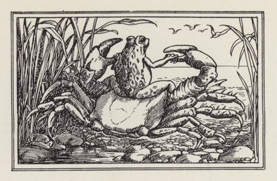 Otro libro de versos para niños: Cangrejo y rana (litografía) de Francis Donkin Bedford