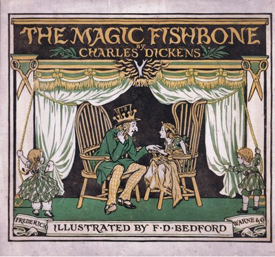 Diseño de la portada, de The Magic Fishbone pub.by Warne  Co, c.1940 (litografía en color) de Francis Donkin Bedford