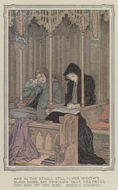 Ilustración para La historia de Henry Esmond (litografía en color) de Francis Donkin Bedford