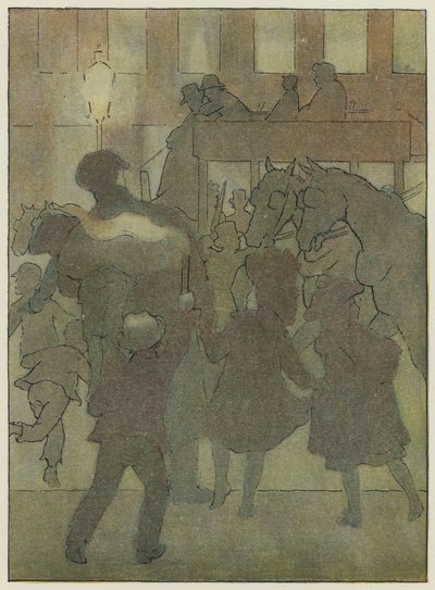 Londres: In a London Fog (litografía en color) de Francis Donkin Bedford