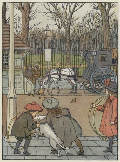 Londres: London Sparrows at Dinner (litografía en color) de Francis Donkin Bedford