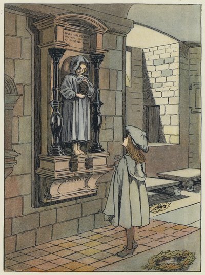 Londres: The Caldecott Memorial, Cripta de San Pablo (litografía en color) de Francis Donkin Bedford