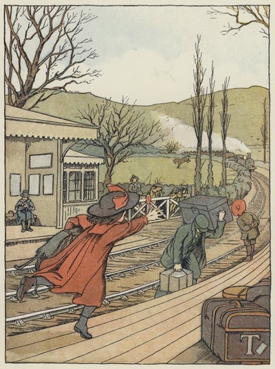 Londres: The Country Station (litografía en color) de Francis Donkin Bedford