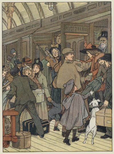Londres: The London Terminus (litografía en color) de Francis Donkin Bedford