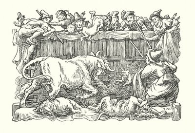 Merrie England: Bull baiting (litho) de Francis Donkin Bedford