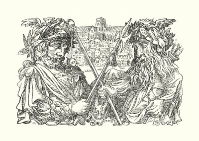 Merrie England: Old London (litografía) de Francis Donkin Bedford
