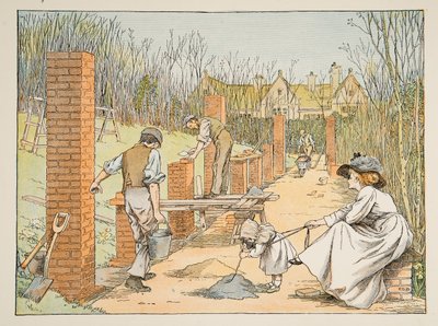 El constructor, de Four and Twenty Toilers, pub. 1900 (litografía en color) de Francis Donkin Bedford