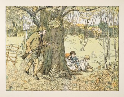 The Gamekeeper, de Four and Twenty Toilers, pub. 1900 (litografía en color) de Francis Donkin Bedford