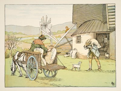 El molinero, de Four and Twenty Toilers, pub. 1900 (litografía en color) de Francis Donkin Bedford