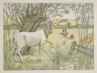 The Old Bus Horse, de Four and Twenty Toilers, pub. 1900 (litografía en color) de Francis Donkin Bedford