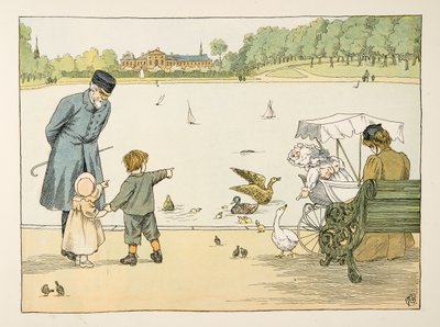The Park Keeper, de Four and Twenty Toilers, pub. 1900 (litografía en color) de Francis Donkin Bedford