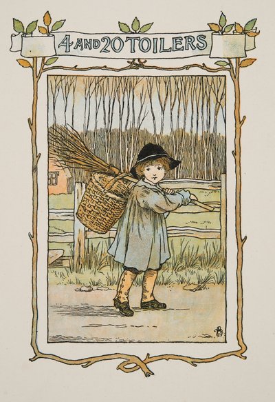 Viñeta de Four and Twenty Toilers, pub. 1900 (litografía en color) de Francis Donkin Bedford