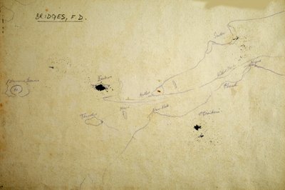 Mapa (pluma y tinta sobre papel) de Francis Doveton Bridges