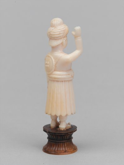 Peón negro, pieza de ajedrez, India de Francis Frith