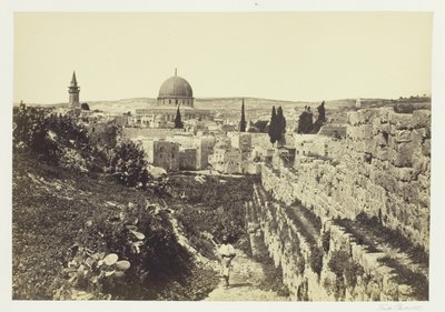 Muralla y Mezquita de Omar, Jerusalén de Francis Frith