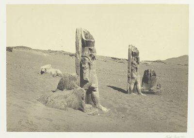 Colosos y Esfinge en Wady Saboua, Nubia, 1857 de Francis Frith