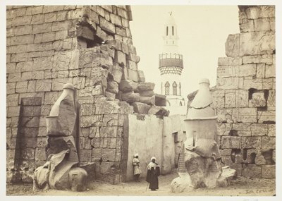 Entrada al Gran Templo, Luxor, 1857 de Francis Frith