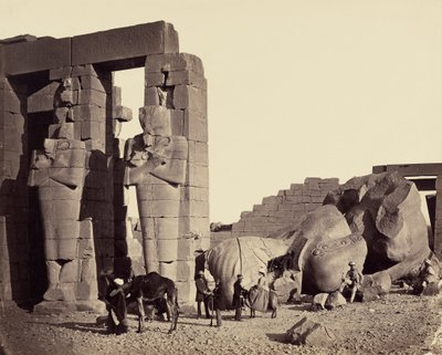 Coloso caído del Ramesseum, Tebas de Francis Frith